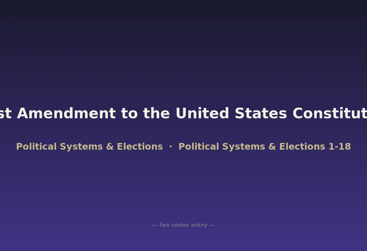 First Amendment to the United States Constitution